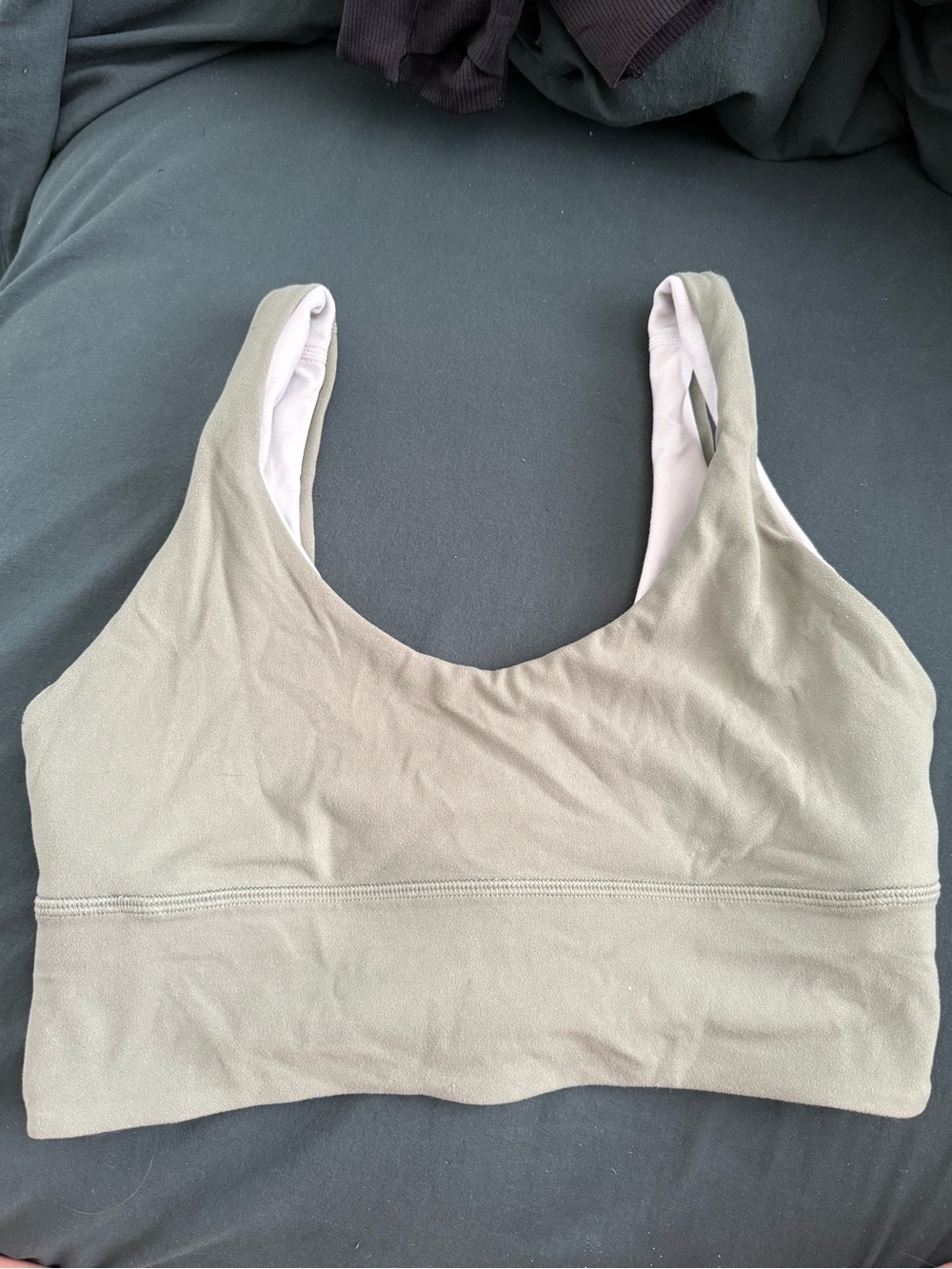 LULULEMON Olive Green Seamless Scoop Bralette